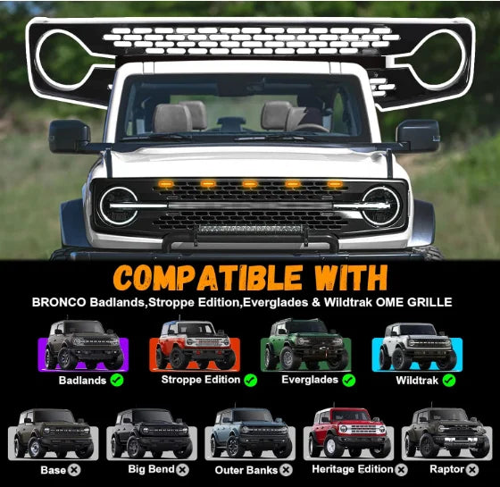 Maiker Front RGB Grille Light 2021 - 2024 Ford Bronco