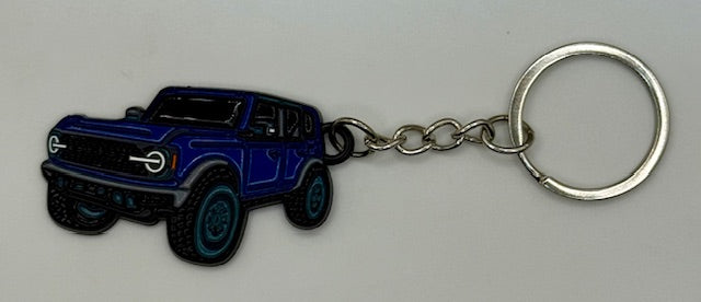 2021- 2025 Ford Bronco Keychain w/ silver colored keyring